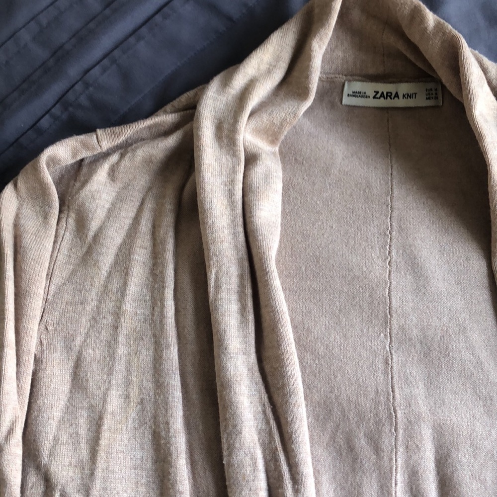 Tan Zara open cardigan